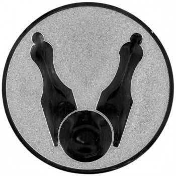 Emblém kuželky stříbro 25 mm