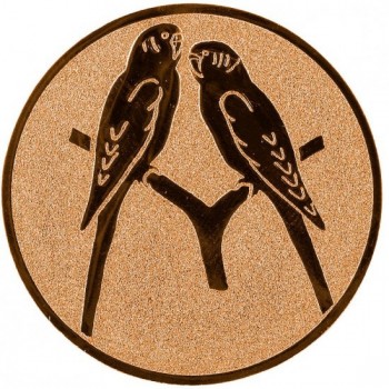 Emblém papoušci bronz 25 mm