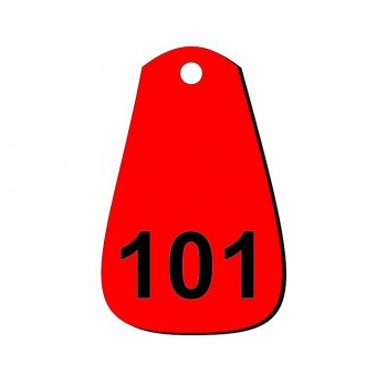 Klíčenka plastová K004 červená