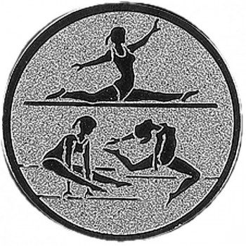 Emblém gymnastika víceboj ženy stříbro 50 mm
