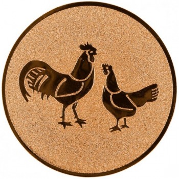 Emblém drůbež bronz 50 mm