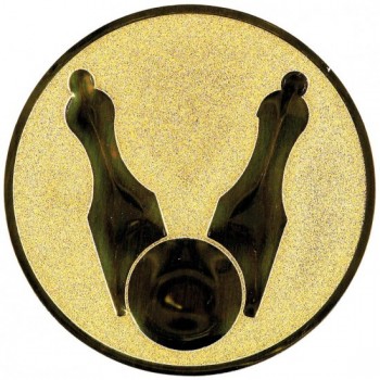 Emblém kuželky zlato 50 mm