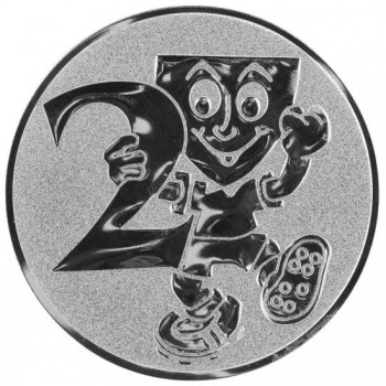 Emblém 2. místo smail stříbro 50 mm