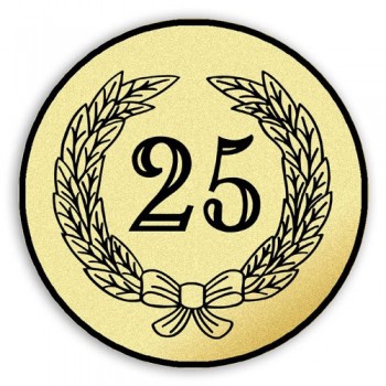 Emblém tištěný Výročí 25. let 70 mm