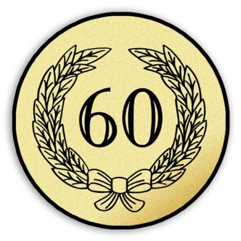 Emblém tištěný Výročí 60. let 30 mm