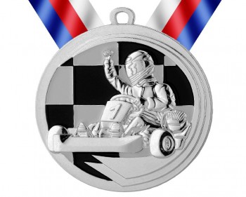 Medaile MD39 stříbro s trikolórou
