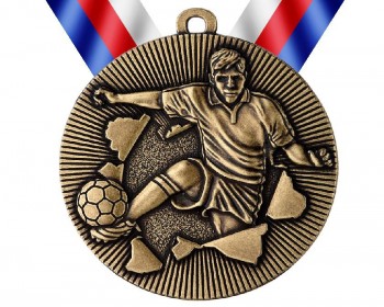 Medaile MD51 fotbal zlato s trikolórou