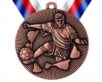 Medaile MD51 fotbal bronz s trikolórou