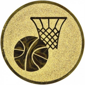 Emblém basketbal zlato 25 mm