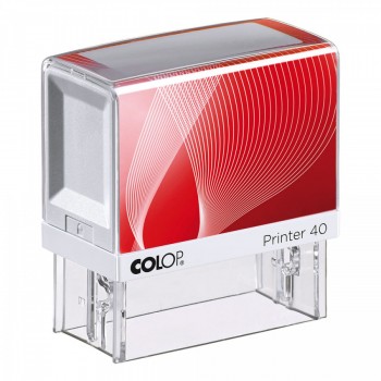 COLOP ® Razítko Colop Printer 40 červeno/bílé bezbarvý polštářek / nenapuštěný barvou /