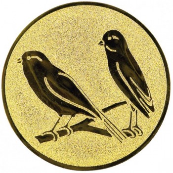 Emblém ptáci zlato 25 mm