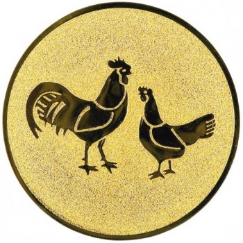Emblém drůbež zlato 50 mm