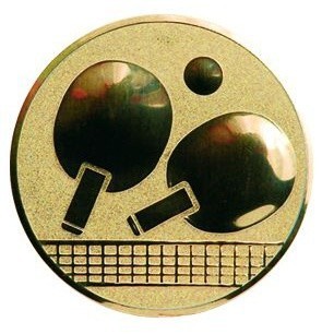Emblém stolní tenis zlato 25 mm