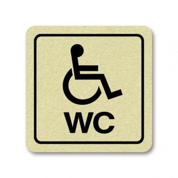 Piktogram WC pro invalidy zlato