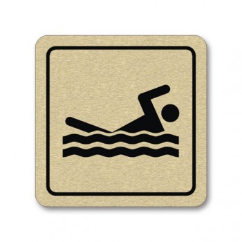 Piktogram plavání zlato