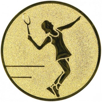 Emblém tenis žena zlato 25 mm