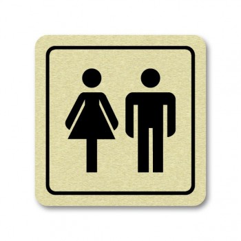 Piktogram WC muži/ženy zlato
