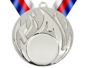 Medaile MD49 stříbro s trikolórou