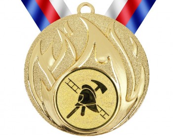 Medaile MD49 hasič zlato s trikolórou