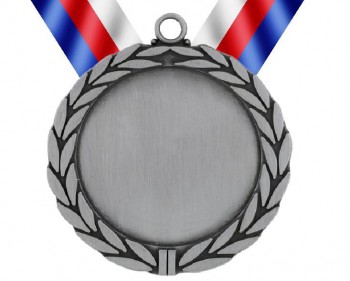 Medaile MD80 stříbro s trikolórou