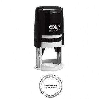 COLOP ® Razítko COLOP Printer R40/černá komplet bezbarvý polštářek / nenapuštěný barvou /
