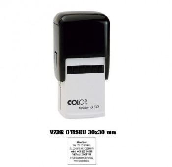 COLOP ® Colop Printer Q 30/černá se štočkem bezbarvý polštářek / nenapuštěný barvou /