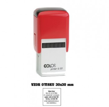 COLOP ® Colop Printer Q 30/červená se štočkem bezbarvý polštářek / nenapuštěný barvou /