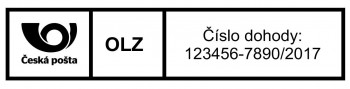 Poštovní štoček pro razítko na vnitrostátní zásilky Printer 25 (Trodat 4918) - TYP 1