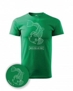 Tričko s motivem ryby 007 zelené S dámské