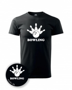 Tričko na bowling 034 černé XXXL pánské
