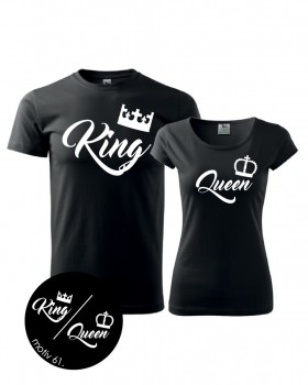 Trička pro páry King and Queen 061 černé