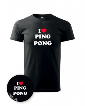 Tričko ping pong 058 černé XXXL pánské