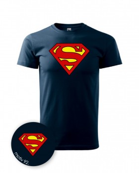 Tričko Superman 092 nám. modrá XL pánské