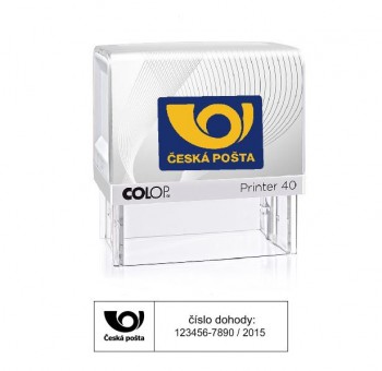 COLOP ® Poštovní razítko Colop Printer 40 bílá černý polštářek