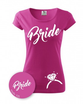 Tričko pro nevěstu 105 růžové XXL dámské
