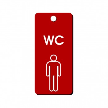 Klíčenka plastová W004 červeno-bílá