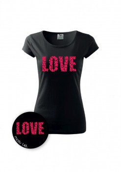 Tričko LOVE 146 černé XXL dámské