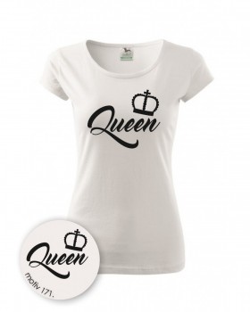 Tričko dámské Queen 171 bílé S dámské