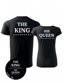 Trička pro páry King and Queen 188 černé