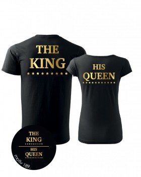 Trička pro páry King and Queen 189 černé