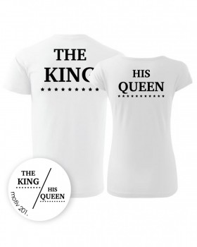 Trička pro páry King and Queen 201 bílé