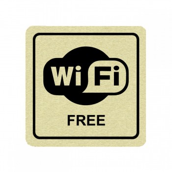 Piktogram wifi free zlato