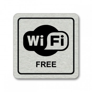 Piktogram wifi free stříbro