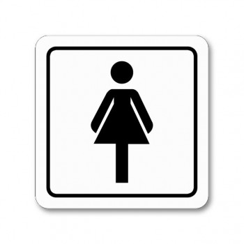 Piktogram WC ženy samolepka