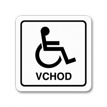 Piktogram vchod pro invalidy samolepka