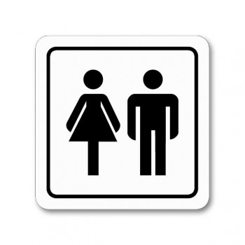Piktogram WC muži/ženy samolepka