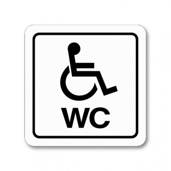 Piktogram WC invalidé samolepka