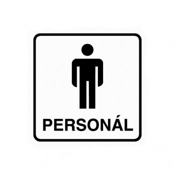 Piktogram WC pro personál muži samolepka