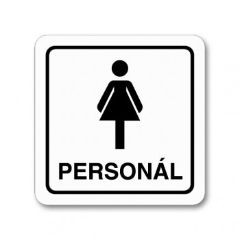 Piktogram WC pro personál ženy samolepka