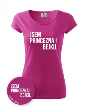 Tričko Jsem princezna bejku 364 růžové XXL dámské